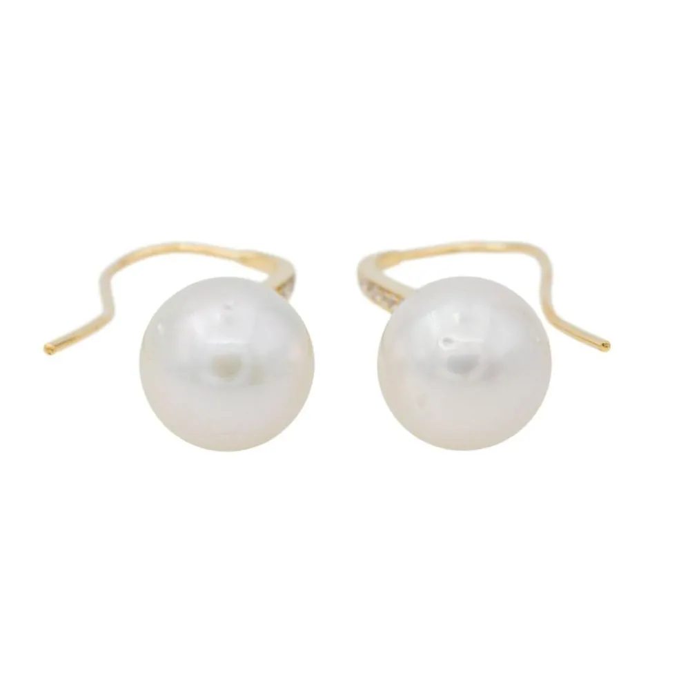 Boucles d'oreilles Or jaune Perle de culture
