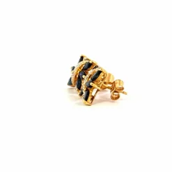 Boucles d'oreilles Or Jaune 18k Topazes et Diamants