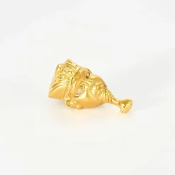 BOUCLES D'OREILLES OR JAUNE MOTIF EGYPTIEN