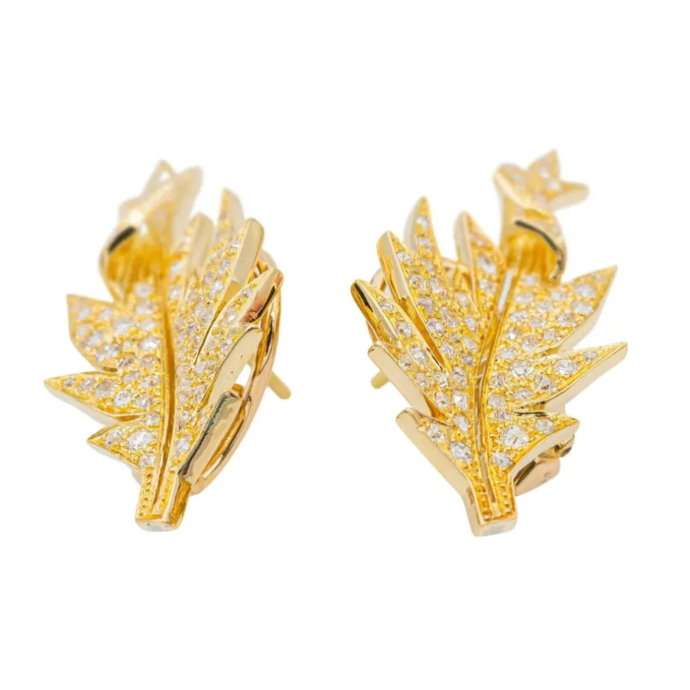 Boucles d'oreilles Or jaune Diamant
