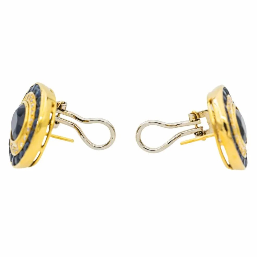 Boucles d'oreilles Or jaune Saphir