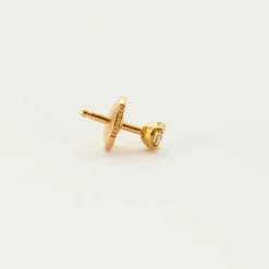 Boucles d'oreilles or jaune diamant