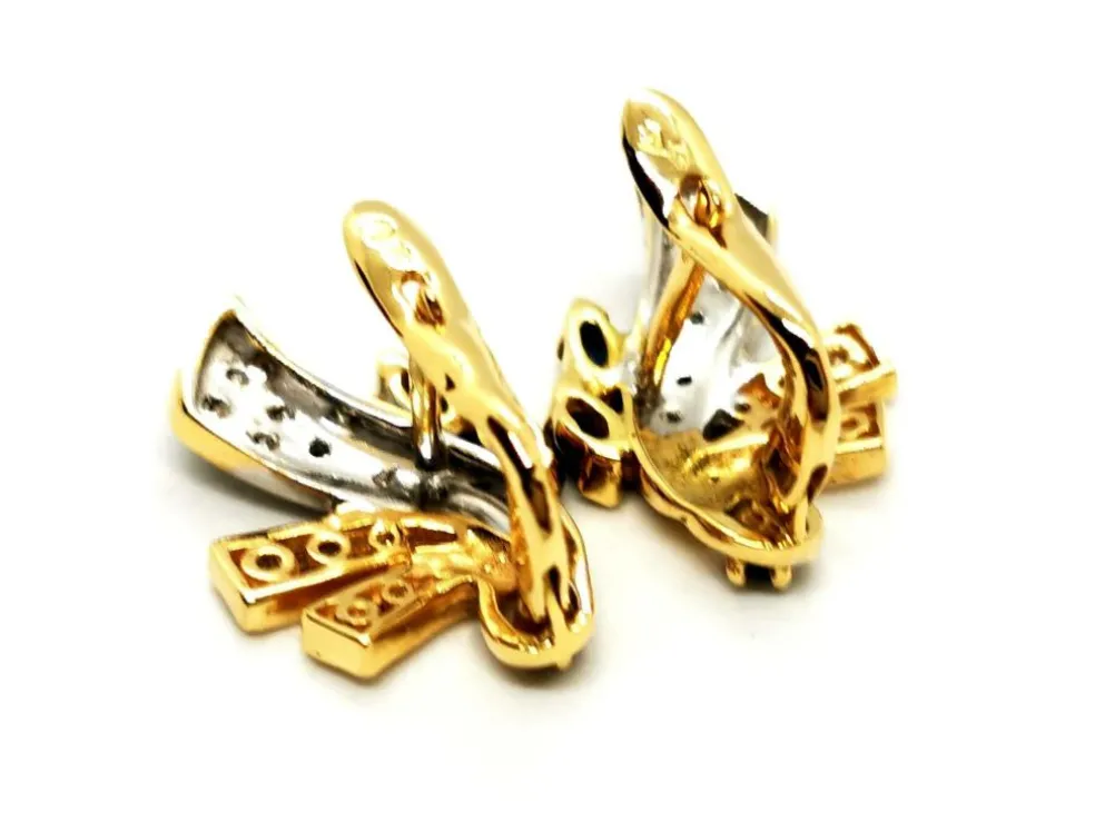 Boucles d'oreilles Or jaune Saphir
