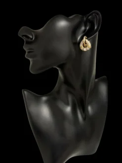 Boucles d'oreilles or jaune avec diamants naturels de 2,50 carats certifiés HRD