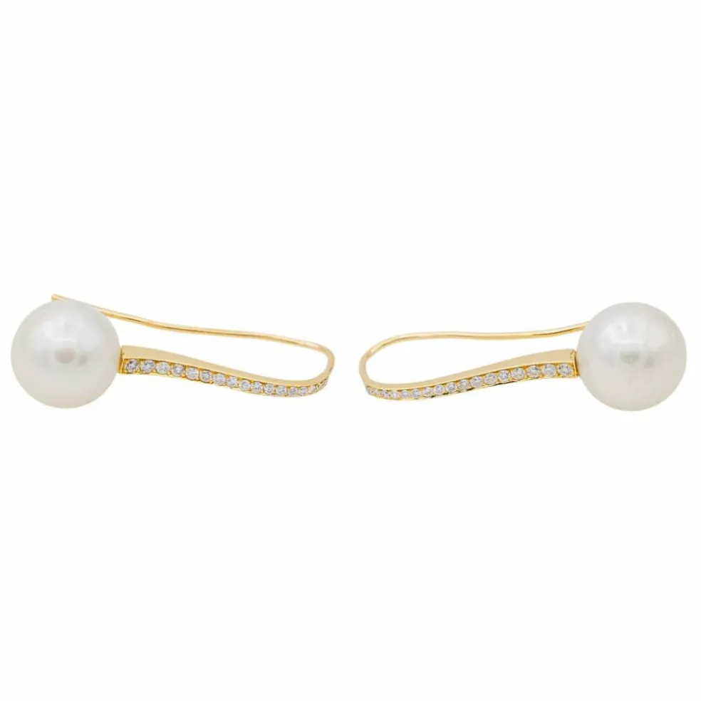 Boucles d'oreilles Or jaune Perle de culture