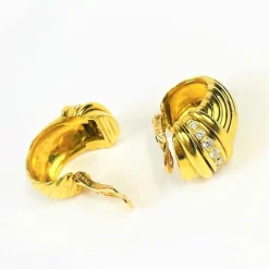 Boucles d'Oreilles Or jaune & Diamants
