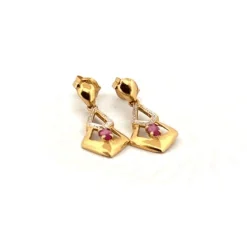 Boucles d'oreilles Or Jaune & Topaze