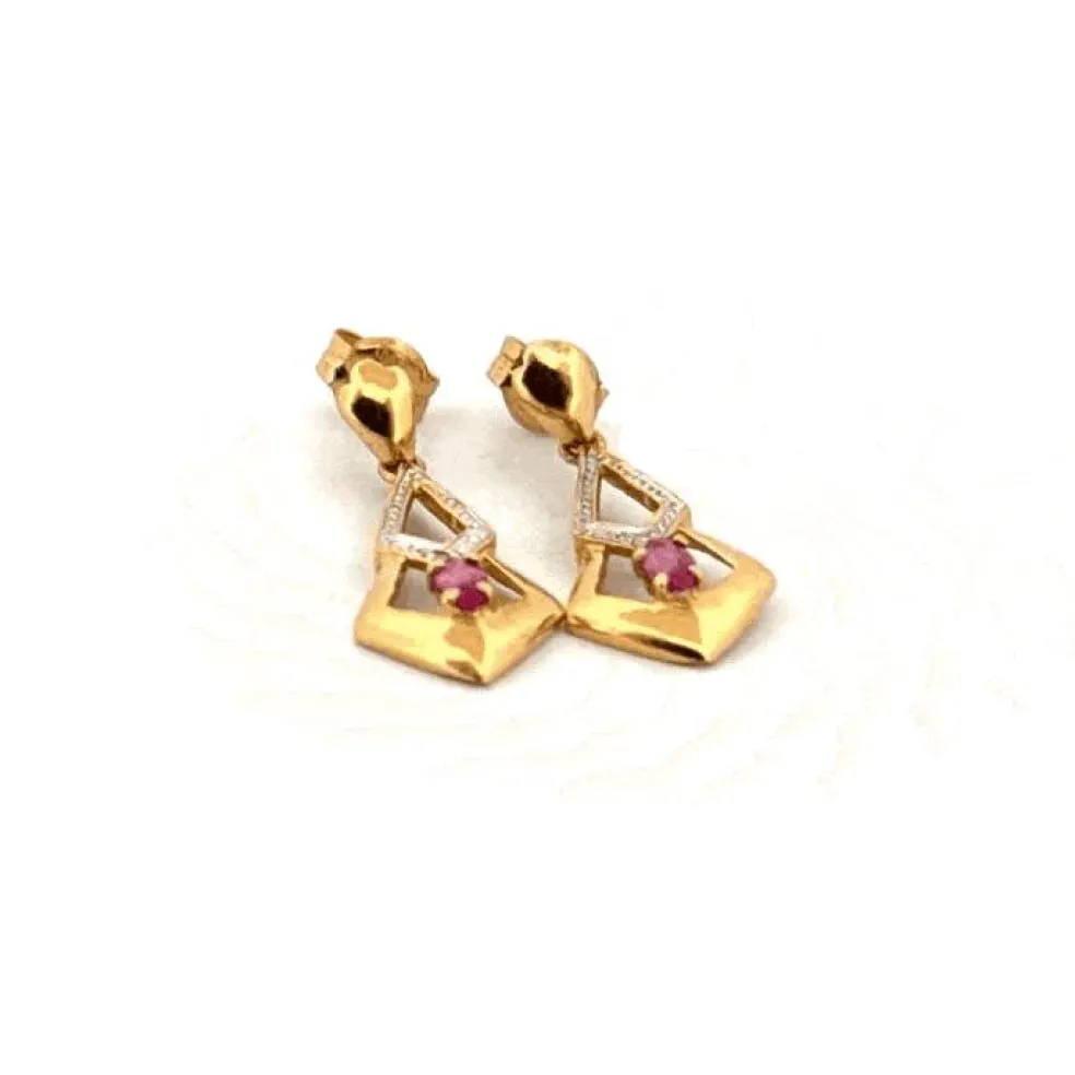 Boucles d'oreilles Or Jaune & Topaze