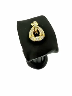 Boucles d'oreilles or jaune avec diamants naturels de 2,50 carats certifiés HRD