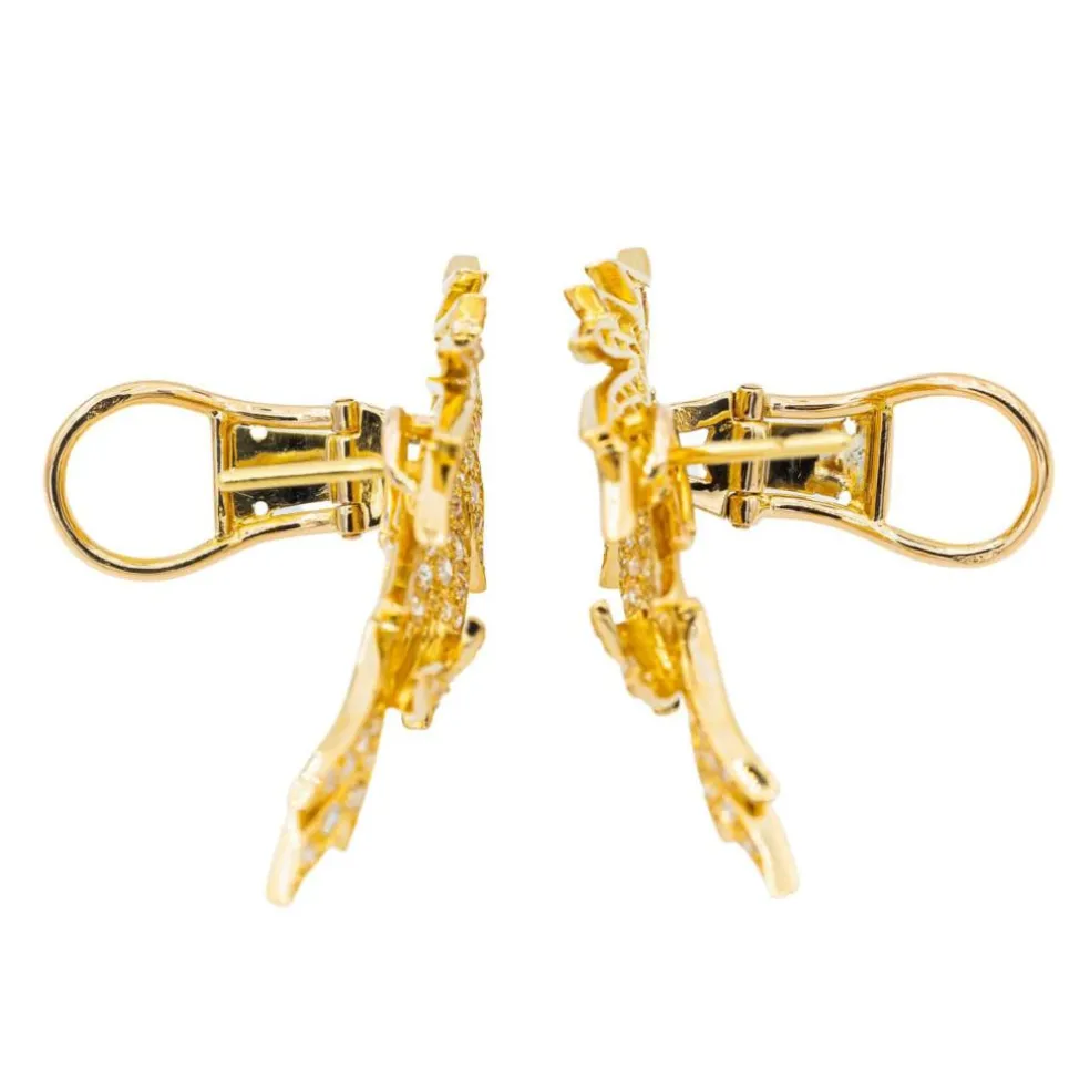 Boucles d'oreilles Or jaune Diamant