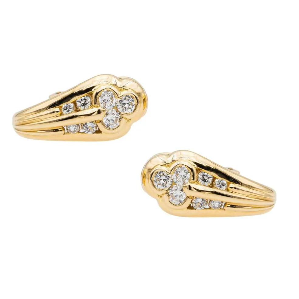 Boucles d'oreilles Or jaune Diamant