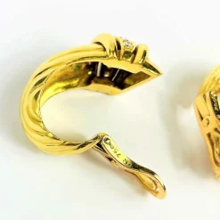 Boucles d'Oreilles Or jaune & Diamants