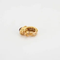 Boucles d'oreilles or jaune, diamants