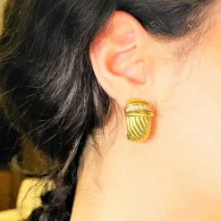 Boucles d'Oreilles Or jaune & Diamants