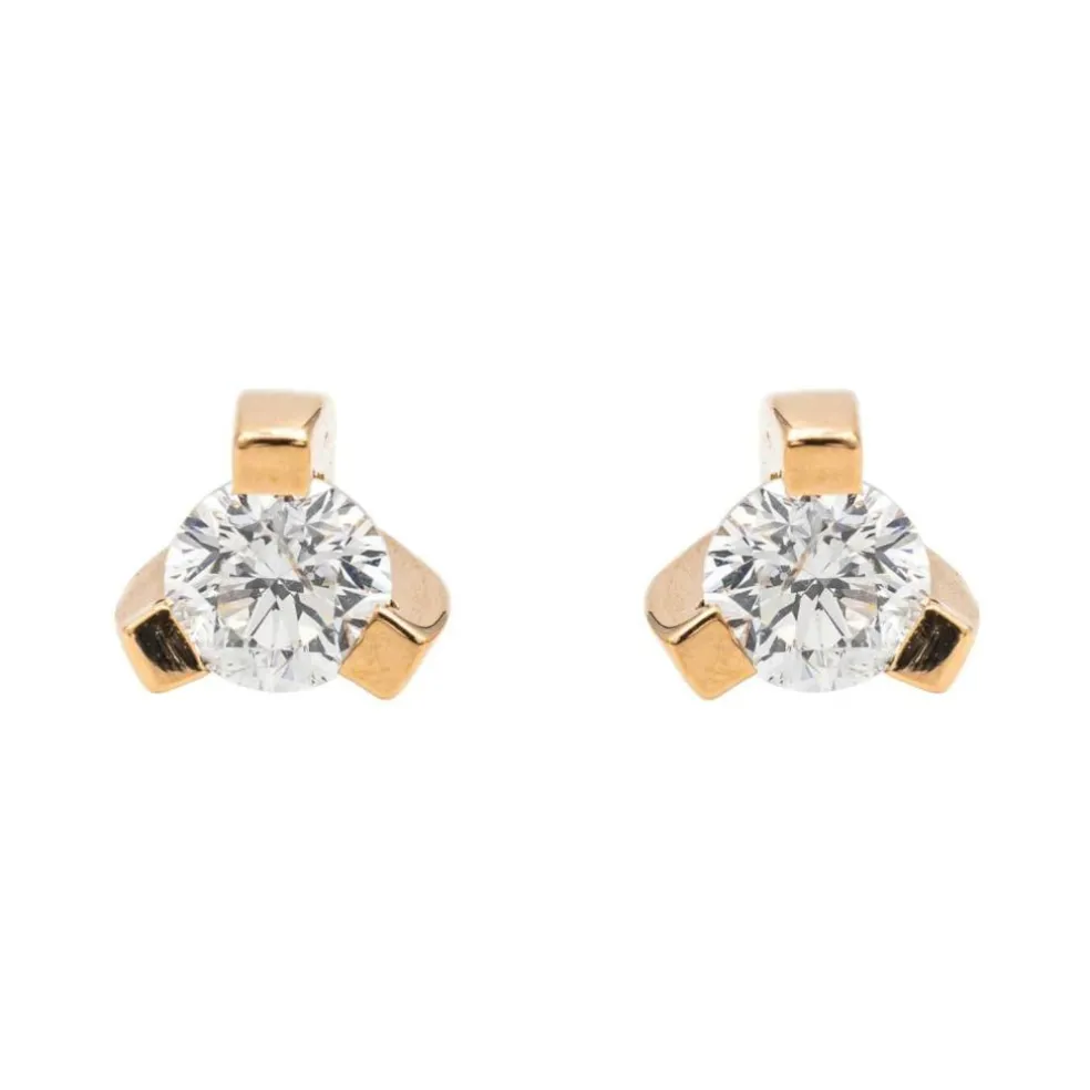 Boucles d'oreilles Or rose Diamant