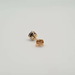 Boucles d'oreilles or rose grenat rouge