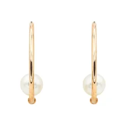 Boucles d'oreilles Or rose Perle