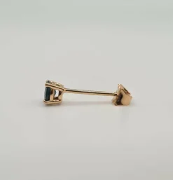Boucles d’oreilles or rose et saphir