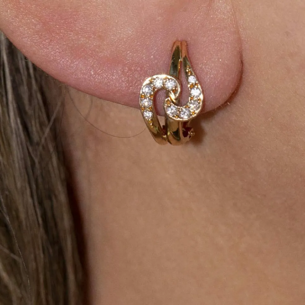 Boucles d'oreilles originales 1955 en Or et Diamant