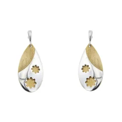 Boucles d'oreilles pendantes fleurettes
