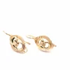 Boucles d'oreilles pendantes en or rose fin XIXe siècle