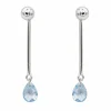 Boucles d'oreilles Pendantes Or blanc Aigue Marine