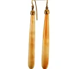 Boucles d'oreilles pendantes en or et corail antique