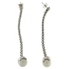 Boucles d'oreilles pendantes en or blanc, perles et diamants