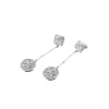 Boucles d'oreilles pendantes en or blanc et diamants