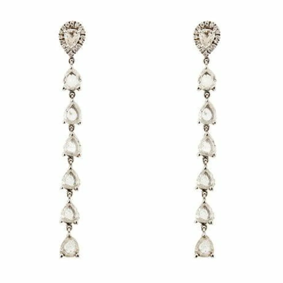 Boucles d'oreilles pendantes en diamant