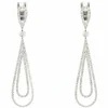 Boucles d'oreilles pendantes en or blanc et diamants