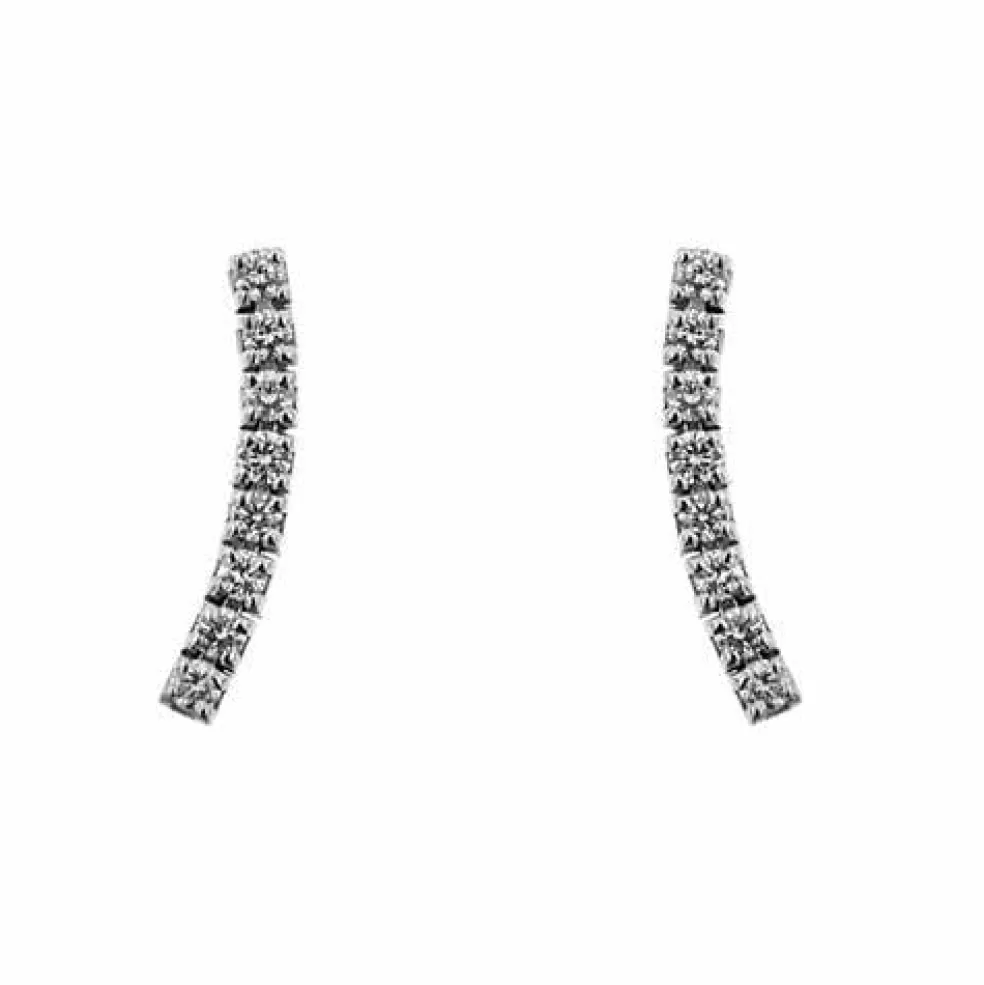 Boucles d'oreilles pendantes en diamant