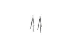 Boucles d'oreilles pendantes en or blanc et diamants