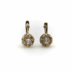 Boucles d'oreilles pendantes à fleurs