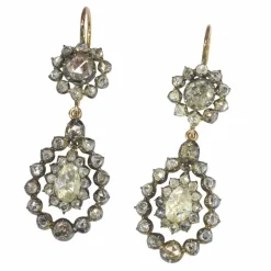 Boucles d'oreilles pendantes diamant