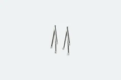 Boucles d'oreilles pendantes en or blanc et diamants