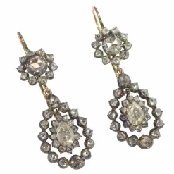Boucles d'oreilles pendantes diamant