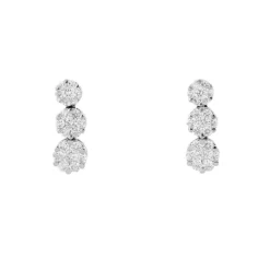 Boucles d'oreilles pendantes diamants
