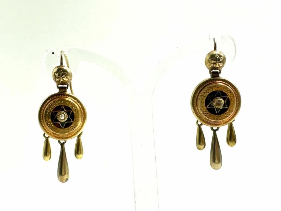 Boucles d'oreilles pendantes austro-hongroises