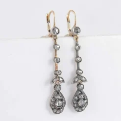 Boucles d'oreilles pendantes Diamants