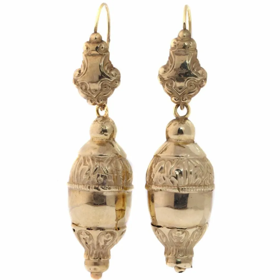 Boucles d'oreilles pendantes en or