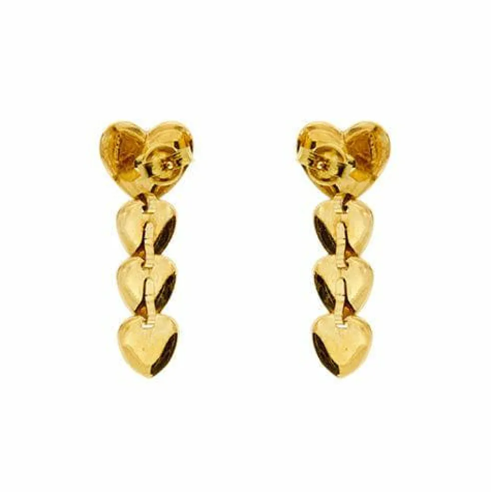 Boucles d'oreilles pendantes en forme de cœur