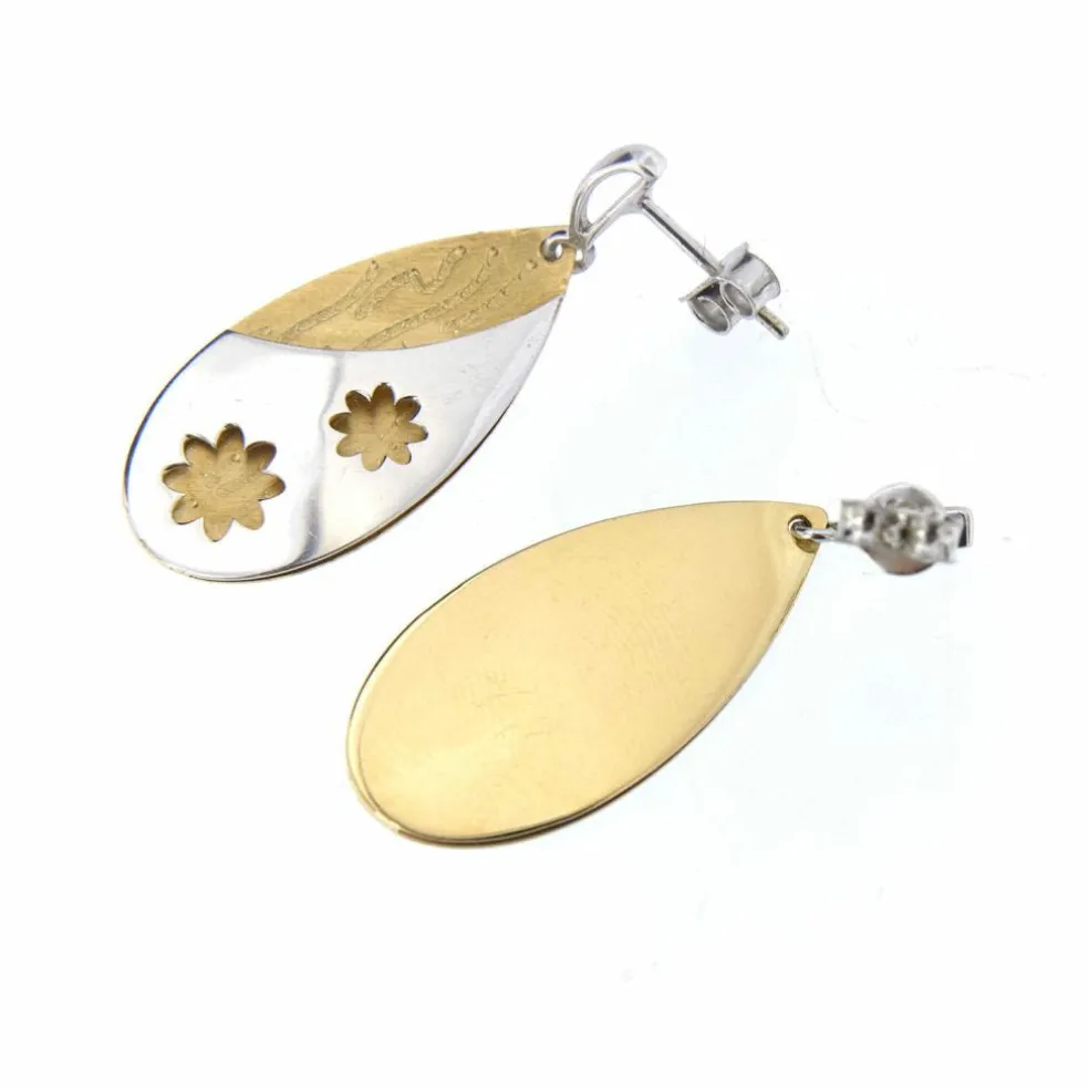 Boucles d'oreilles pendantes fleurettes