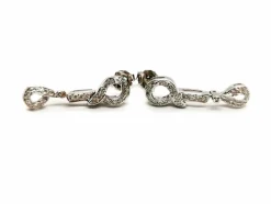 Boucles d'oreilles Pendantes Or blanc Diamant