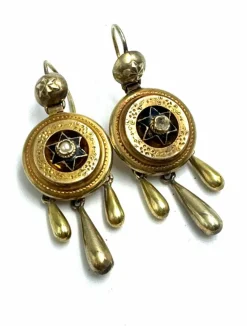 Boucles d'oreilles pendantes austro-hongroises