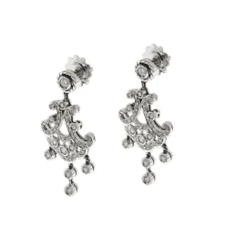 Boucles d'oreilles pendantes diamants