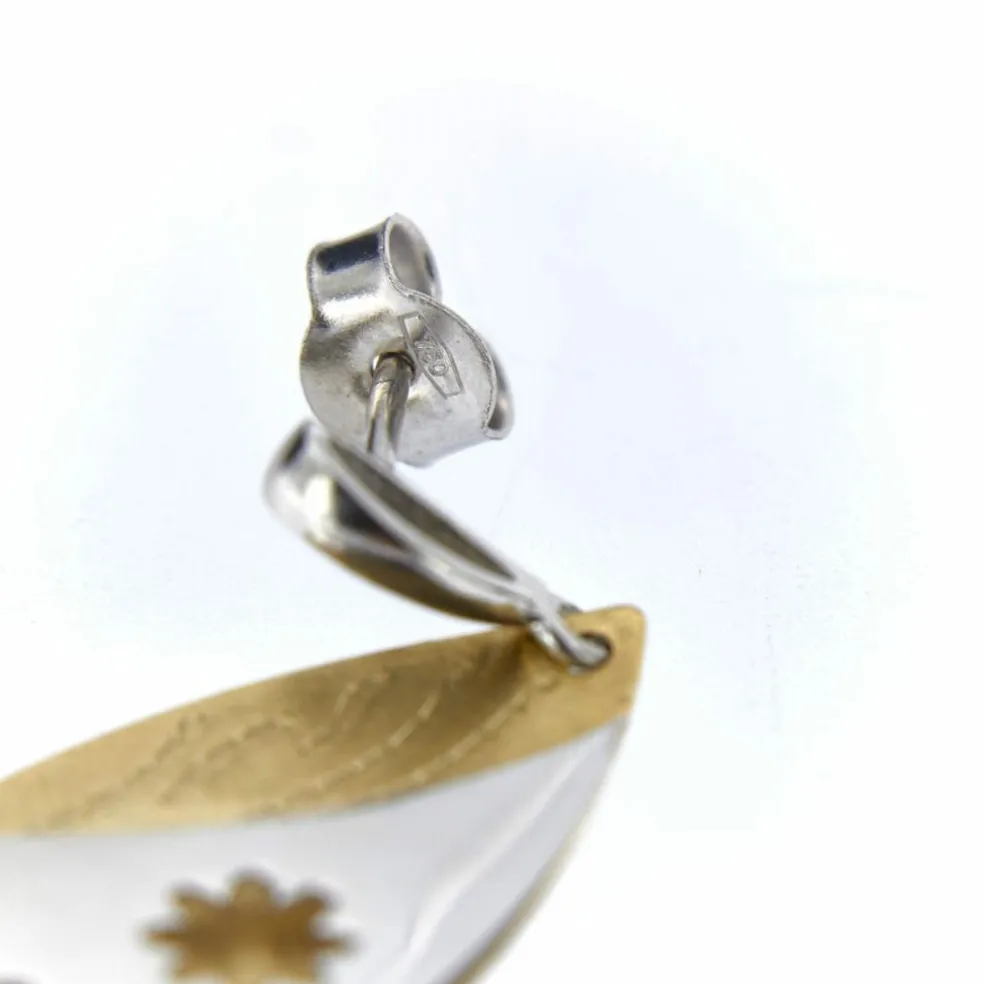 Boucles d'oreilles pendantes fleurettes