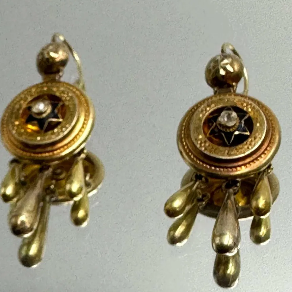 Boucles d'oreilles pendantes austro-hongroises