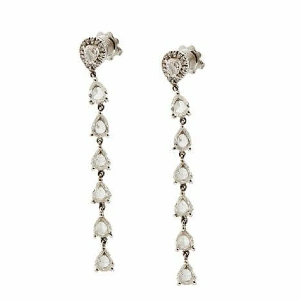 Boucles d'oreilles pendantes en diamant