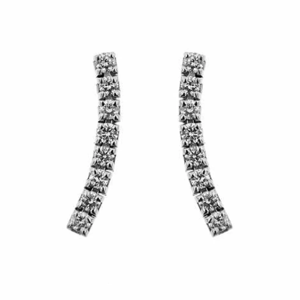 Boucles d'oreilles pendantes en diamant